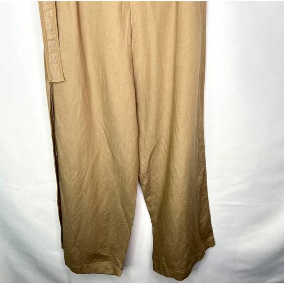 Womans Mod Ref The Hue Cut Out Wrap Tie Jumpsuit Tan Size Small - Picture 9 of 10